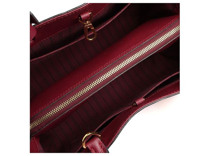 Louis Vuitton Borsa a tracolla Monogram Empreinte Montaigne MM Rosso - vista 7