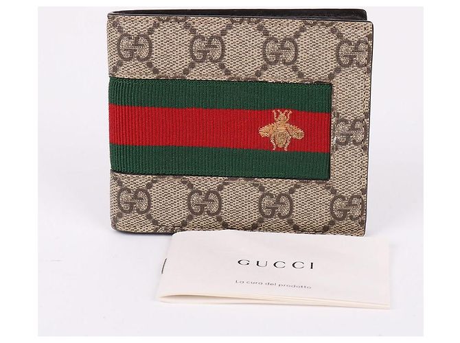 Gucci Stripes Bee Canvas Men's Wallet Multiple colors - view 11