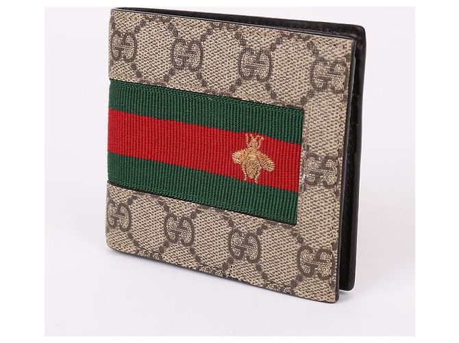 Gucci Stripes Bee Canvas Men's Wallet Multiple colors - view 3