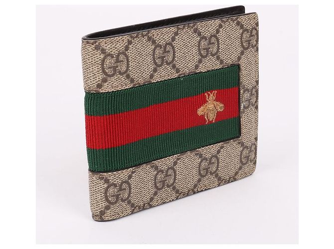 Gucci Stripes Bee Canvas Men's Wallet Multiple colors - view 4