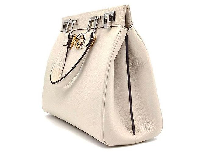Gucci Borsa Jumi Top Handle Small Bianco - vista 2