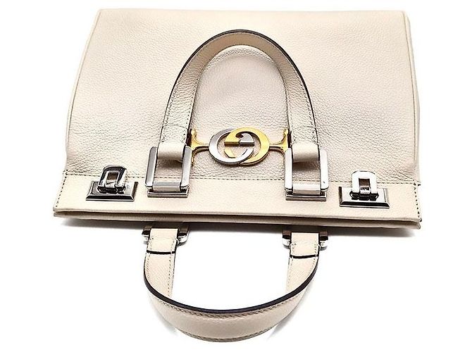 Gucci Borsa Jumi Top Handle Small Bianco - vista 6