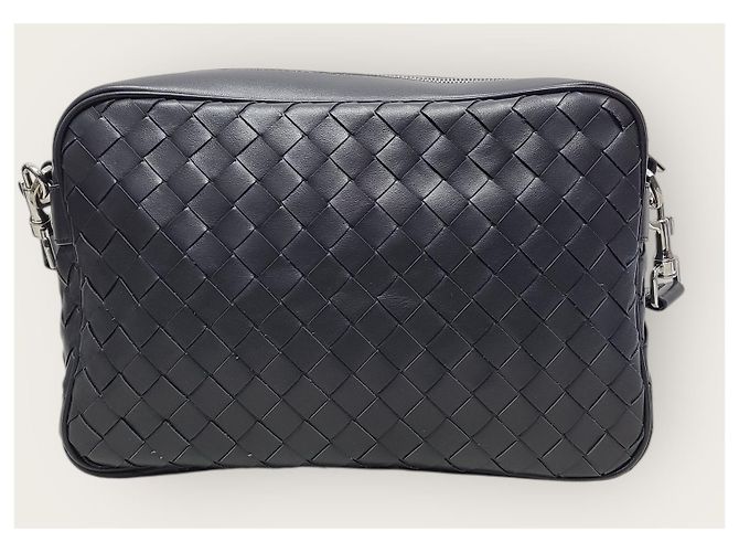 Bottega Veneta Borsa Camera Ardoaz Intrecciato Blu Navy Scuro - vista 5
