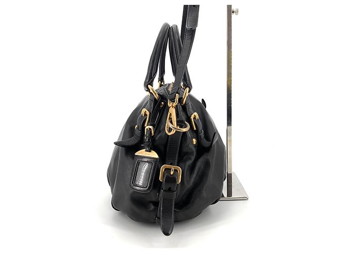 Prada Borsa Tote e Borsa a tracolla in vitello morbido Nero - vista 5