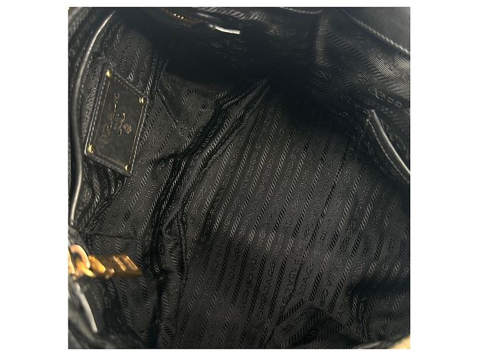 Prada Borsa Tote e Borsa a tracolla in vitello morbido Nero - view 8
