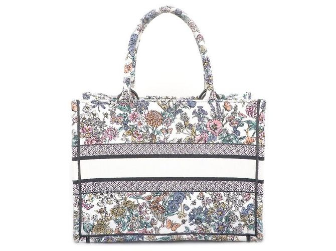 Book Tote Dior Tote de lona Lucky Flower Calendar com bordado total Medium SKU Multicor - vista 13