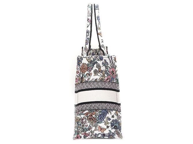 Book Tote Dior Tote de lona Lucky Flower Calendar com bordado total Medium SKU Multicor - vista 3