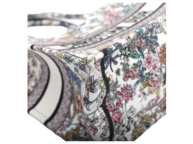 Book Tote Dior Tote de lona Lucky Flower Calendar com bordado total Medium SKU Multicor - vista 7