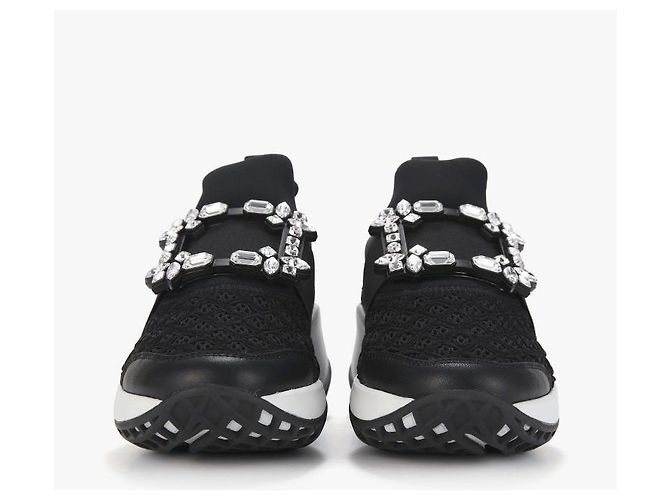 Roger Vivier Sneakers Vivrun Strass Buckle Nero - vista 9