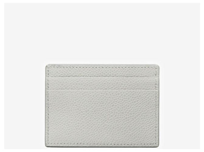 Thom Browne Wallet Pebble Grain Triple Tab Card Holder Silvery - view 6