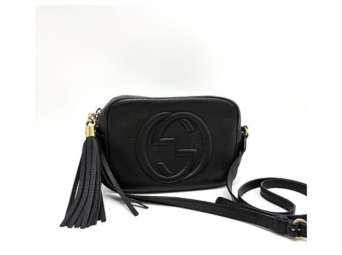 Gucci Borsa a tracolla camera Soho Disco con nappa Nera Nero - vista 2