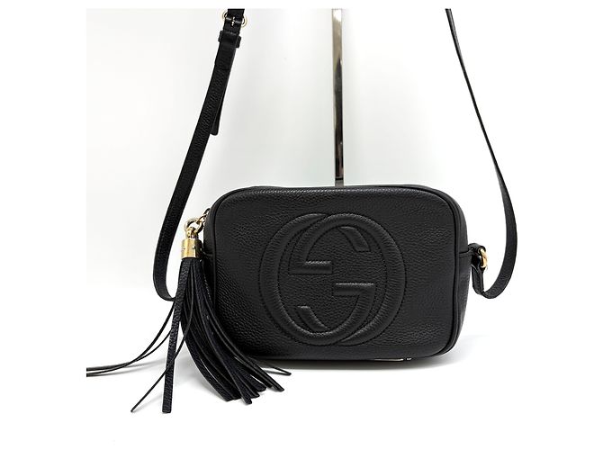 Gucci Borsa a tracolla camera Soho Disco con nappa Nera Nero - vista 3