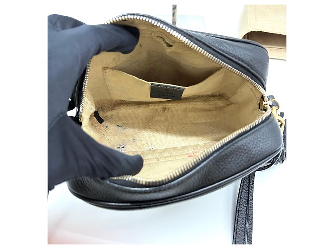 Gucci Borsa a tracolla camera Soho Disco con nappa Nera Nero - vista 9
