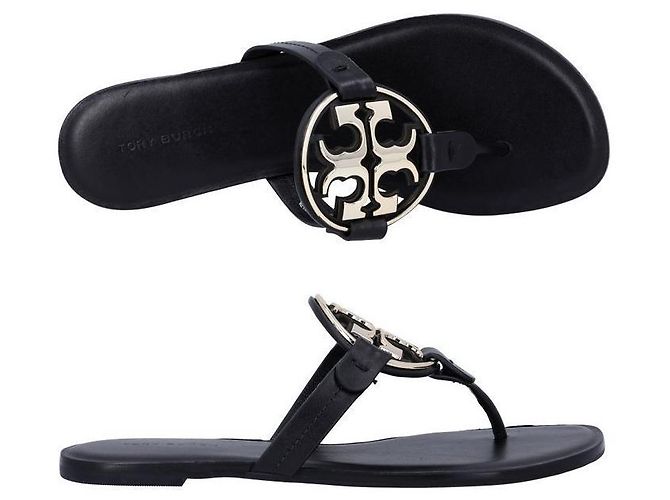 Tory Burch Sandali Slide Metal Soft Flip Flops Donna - vista 3