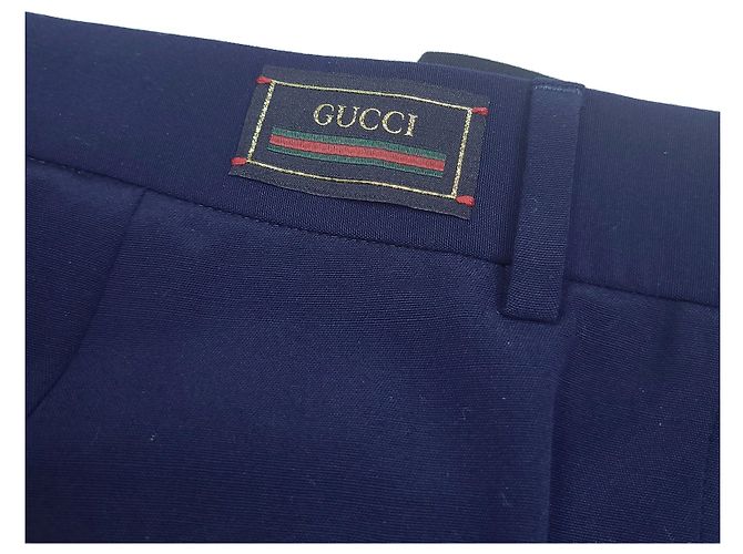 Gucci Pantaloni a righe con logo - vista 4