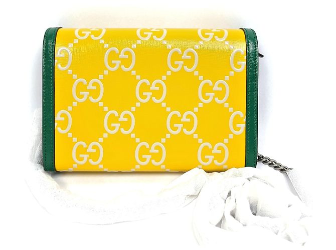 Gucci Borsa a tracolla WOC Dionysus in jacquard GG Verde - vista 2