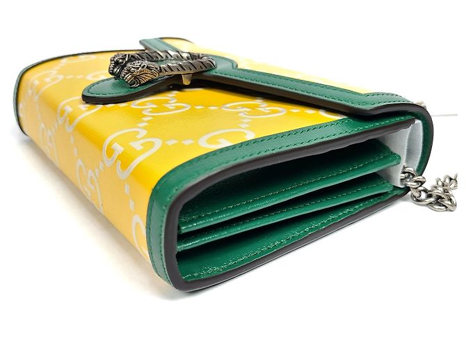 Gucci Borsa a tracolla WOC Dionysus in jacquard GG Verde - vista 4