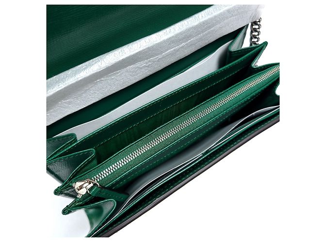 Gucci Borsa a tracolla WOC Dionysus in jacquard GG Verde - vista 5