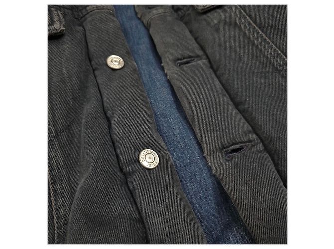Balenciaga Japanische gesteppte Jeansjacke Schwarz - Ansicht 3