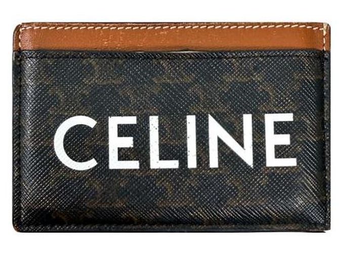 Céline Triomphe Triope Canvas Kartenetui Tan Braun - Ansicht 2