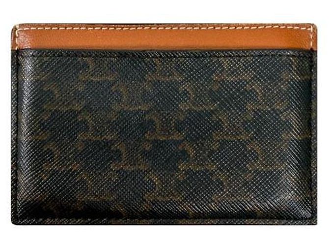 Céline Triomphe Triope Canvas Kartenetui Tan Braun - Ansicht 3