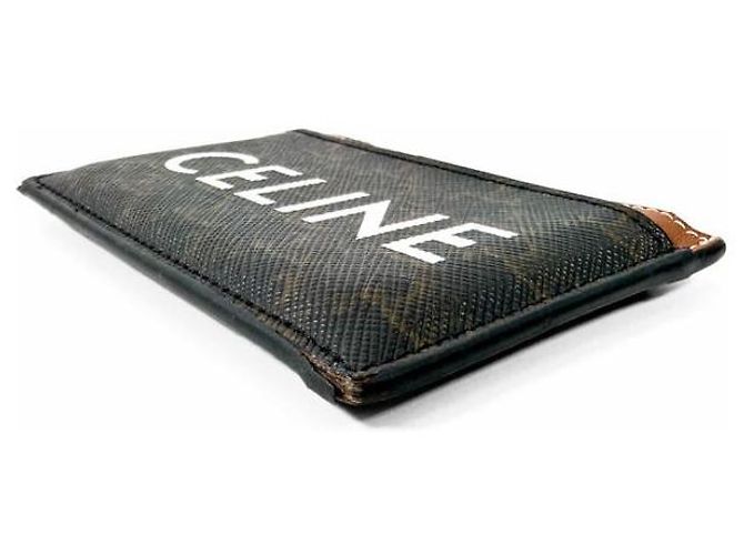Céline Triomphe Triope Canvas Kartenetui Tan Braun - Ansicht 5