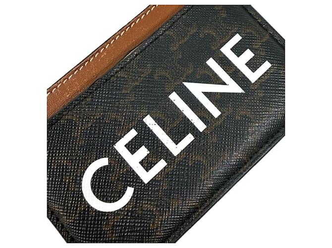 Céline Triomphe Triope Canvas Kartenetui Tan Braun - Ansicht 7