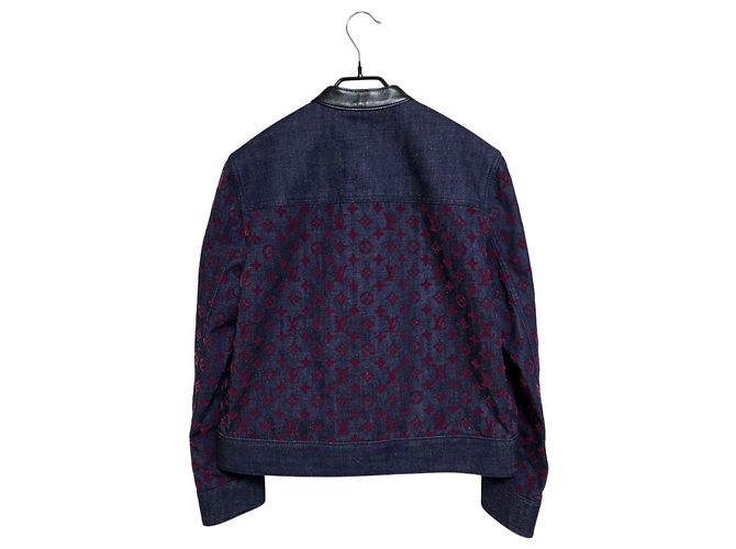 Louis Vuitton Giacca di jeans con monogramma in velluto da donna Blu - vista 2