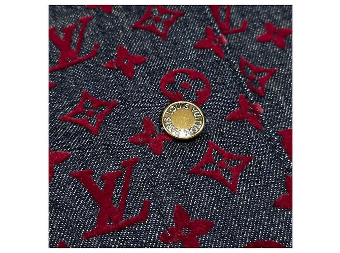 Louis Vuitton Giacca di jeans con monogramma in velluto da donna Blu - vista 3