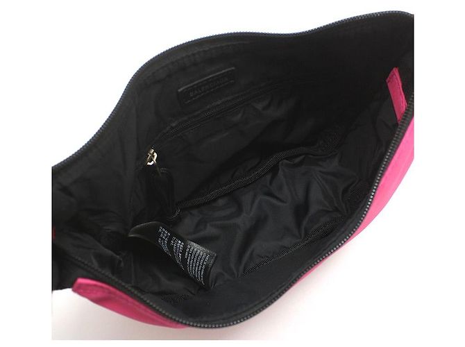 Balenciaga Piccola borsa a tracolla in nylon rosa Wheel Small Sling Bag Belt Bag Shoulder Bag - vista 11