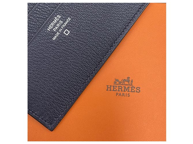 Hermès Crocodile Wani Wallet Navy Blue - view 6