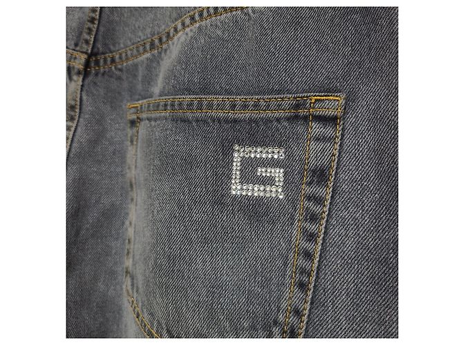 Gucci Pantalones vaqueros cuadrados con cristales para mujer Castaño - vista 3
