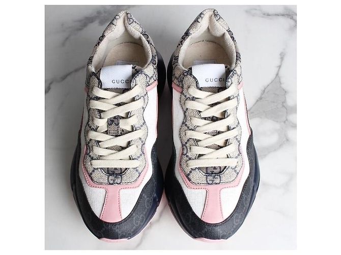 Gucci Sneakers Supreme Laiton Pink Beige Marrone - vista 7