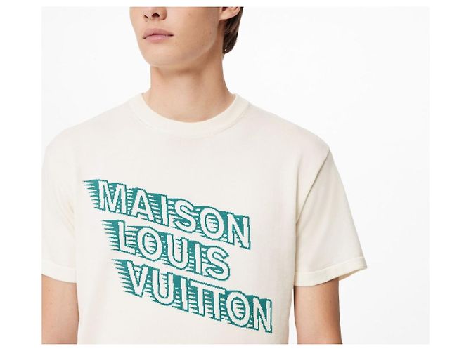 Louis Vuitton Maison LV Rundhals Strickpullover Kurzarm T-Shirt Mehrfarben - Ansicht 10