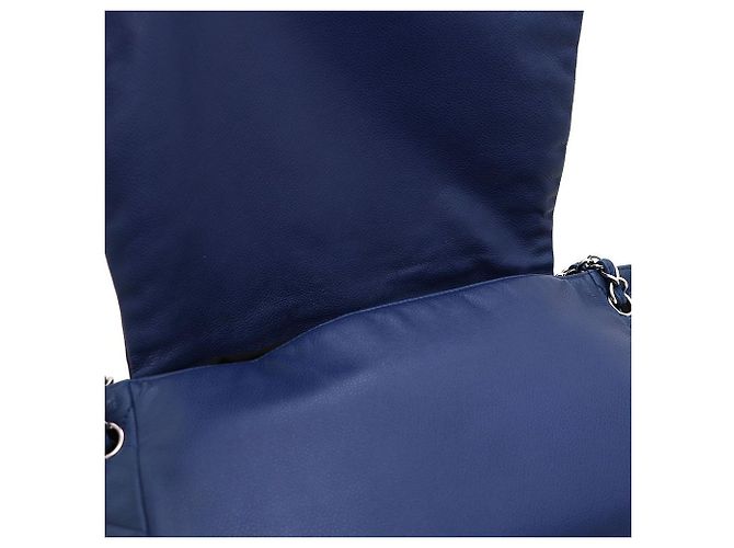 Chanel Borsa a tracolla Timeless CC Caviar Flap Accordion con catena argentata Blu - vista 8