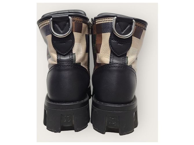 Louis Vuitton Damier Camouflage LV Checker Combat Boots Schwarz - Ansicht 7
