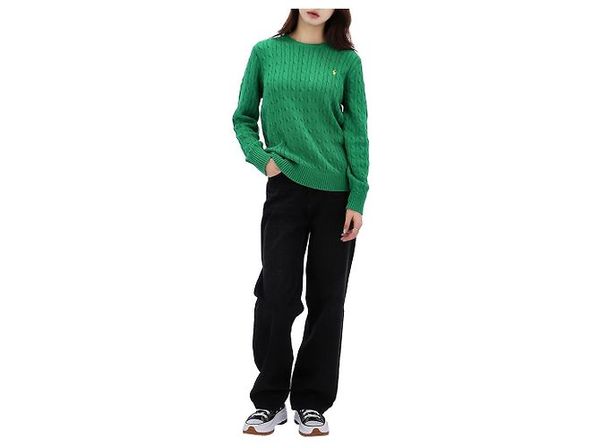 Ralph Lauren Pull en maille torsadée avec logo Pony Taille Adulte Vert - vue 10