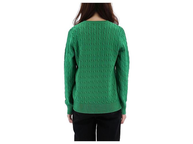 Ralph Lauren Pull en maille torsadée avec logo Pony Taille Adulte Vert - vue 4