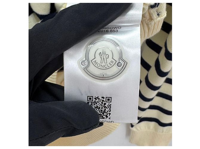 Moncler Striped Knit Ivory White - view 10