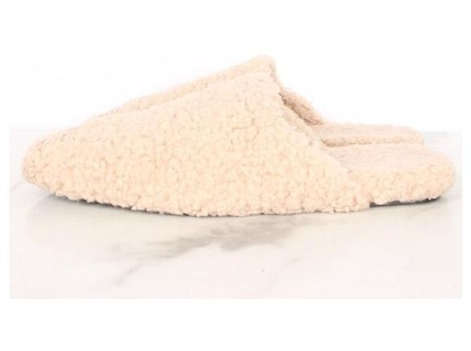 Balenciaga Mule e pantofole accoglienti in shearling Beige Marrone - vista 3