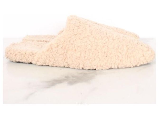 Balenciaga Mule e pantofole accoglienti in shearling Beige Marrone - vista 4