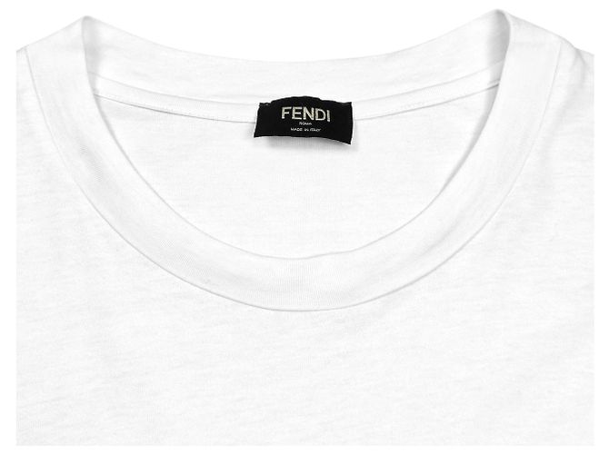 Fendi T-Shirt mit kurzen Ärmeln und diagonalem Muster Braun - Ansicht 4