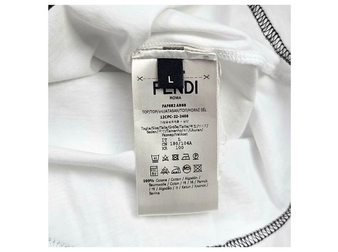 Fendi T-Shirt mit kurzen Ärmeln und diagonalem Muster Braun - Ansicht 5