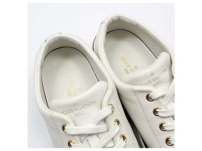 Louis Vuitton Weiße Stella Leder-Sneaker Braun - Ansicht 12