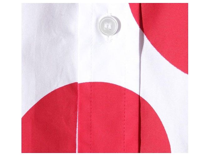 Marni Camisa oversized de algodón con estampado de lunares rojos Roja - vista 5