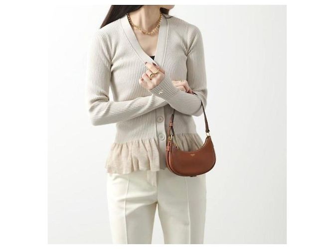 Céline Mini borsa hobo e borsa a tracolla Ava in pelle di vitello liscia nera Nero - vista 7