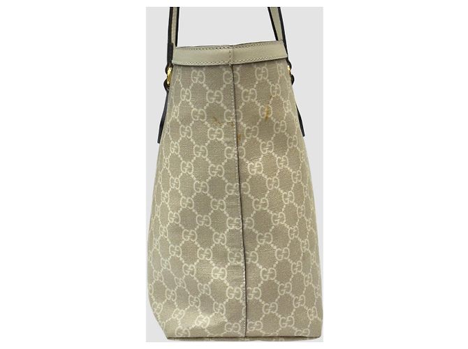 Gucci Bolso Tote Mediano GG Supreme Ophidia Web Beige Castaño - vista 4