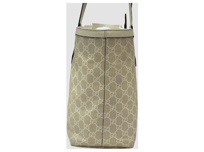 Gucci Bolso Tote Mediano GG Supreme Ophidia Web Beige Castaño - vista 5