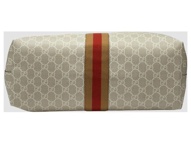 Gucci Bolso Tote Mediano GG Supreme Ophidia Web Beige Castaño - vista 7