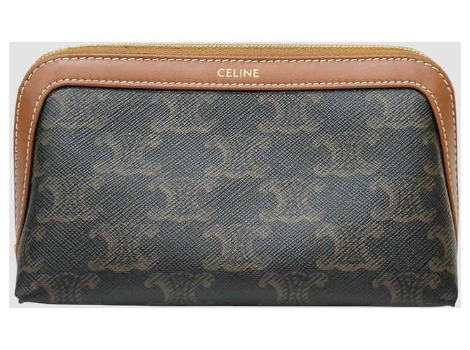 Céline Pochette cosmetico piccolo in tela Triomphe Multicolore - vista 2